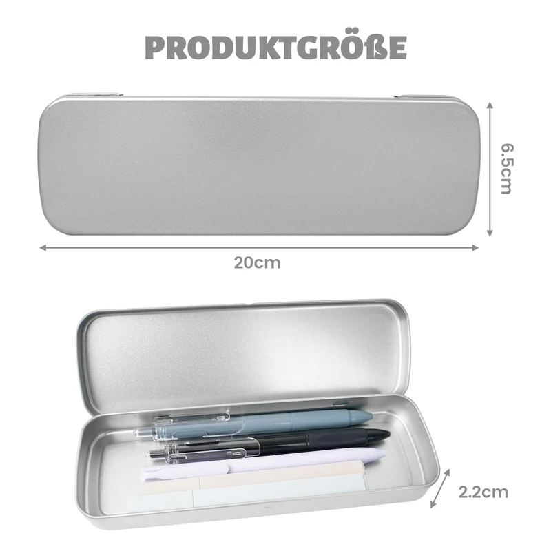 3 Stück Stiftebox Blechdose Stifte Box Metallbox mit Deckel