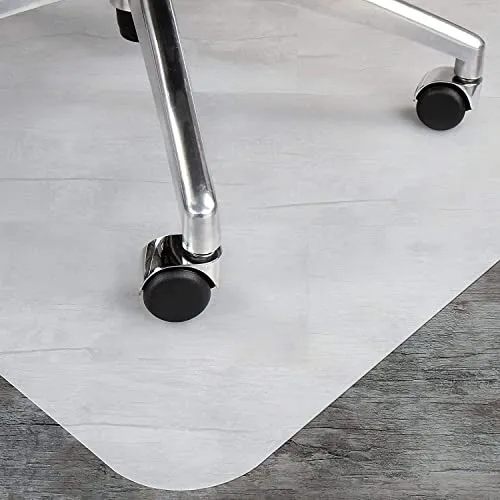 OfficeMarshal Bodenschutzmatte in Trendfarben | 90 x 120 cm für Hartböden | ohne schädliche Weichmacher und PVC | Größe und viele Farben zur Auswahl (Semi-transparent/Milchig)