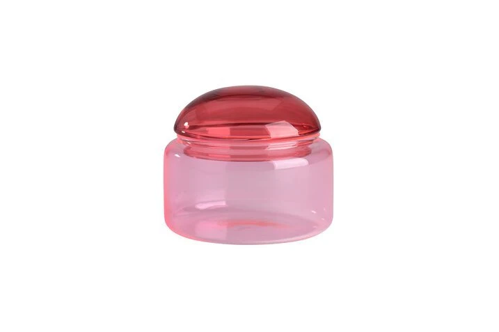 Voile, Glasdose S, Gift Company, Borosilikatglas, rot/rosa