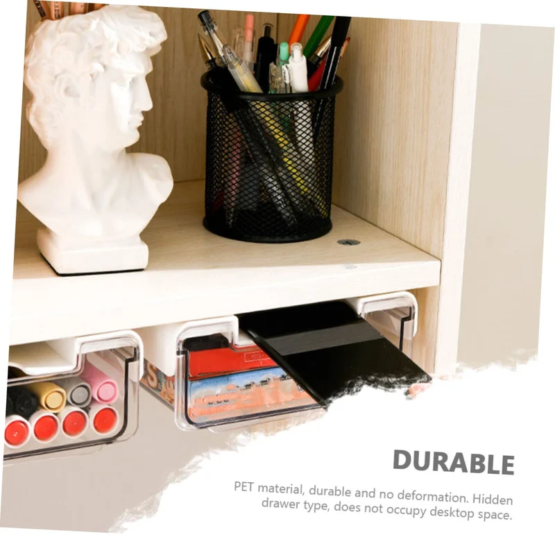 2stücke Aufbewahrungsboxen Tisch Für Büro Und Schule Organizer Aus Hochwertigem Material Für Stifte Hörer Und Unsichtbar Und Platzsparend