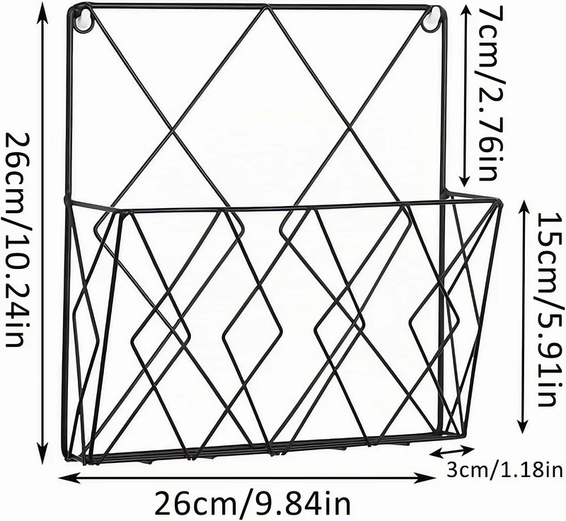 Wandregal Bücherregal Zeitschriftensammler Zeitschriftenhalter Wand für A4 Akten Post Metall Wandhalterung Zeitschriftenhalter, Zeitungshalter Wandkorb für Büro Wohnzimmer Zeitungsständer Schwarz