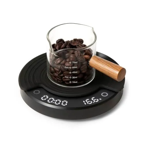 OutIn Claro Tragbare Kaffeewaage mit Timer, 2 kg/0,1 g