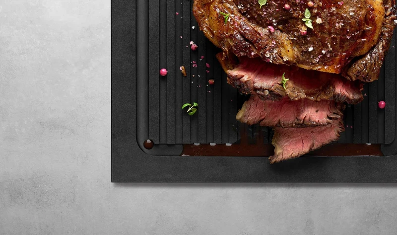 WOLL, Cut & Serve, Schneidebrett mit Rillen, 49x25cm