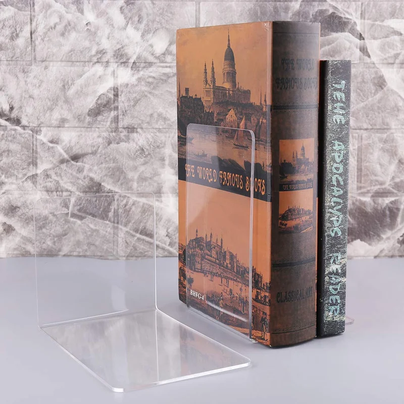 3 Paar groß Buchstütze Buchstützen aus Acryl