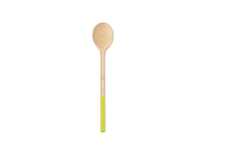 pebbly - farbiger Griff - Rührlöffel aus Bambus - 30cm lang