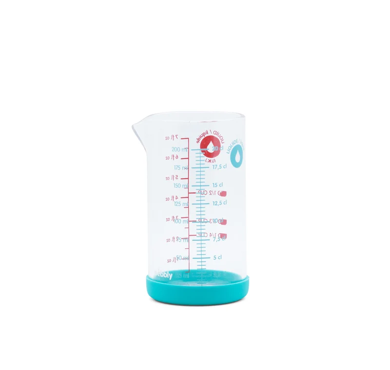 pebbly - Messbecher mit Silikonboden 20 cl - blau