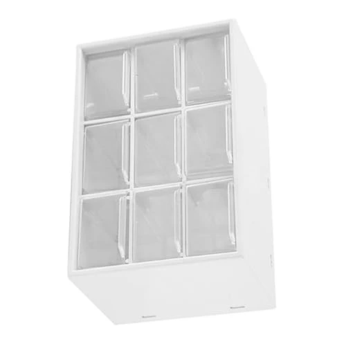 Schreibtisch-Organizer, Neun Gitter, Schubladentyp, Schreibtisch-Organisationsbox, Aufbewahrungskoffer, Make-up-Behälter, weiß (WHITE)