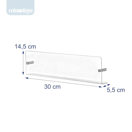 Relaxdays Zeitschriftenhalter Wand, 3er Set, Acryl, transparent