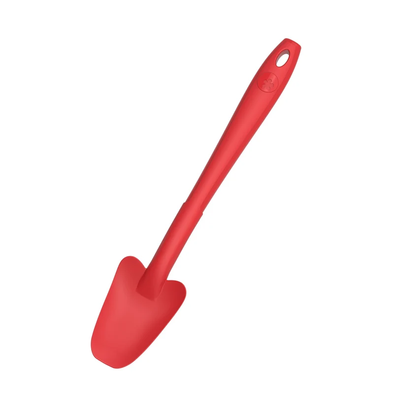 Restelöffel 20cm, KochBlume, Silikon, Edelstahl, rot