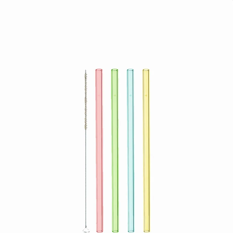 4 Glastrinkhalme + Bürste