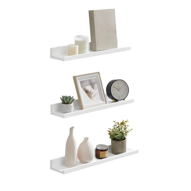 SONGMICS Wandregal, Schweberegal, 3er Set, 10 x 38 cm