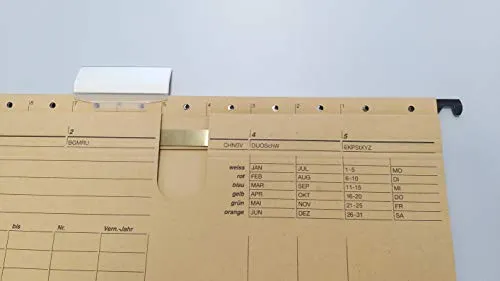 Q-Connect KF00554 Hängehefter/Hängemappen Für A4 Farbe: Braun/Natronkarton, Heftung aus 250g/qm / 25 Stück/Schwarzer Organisationsdruck/mit auswechselbaren Blanco-Schildchen/Blauer Engel