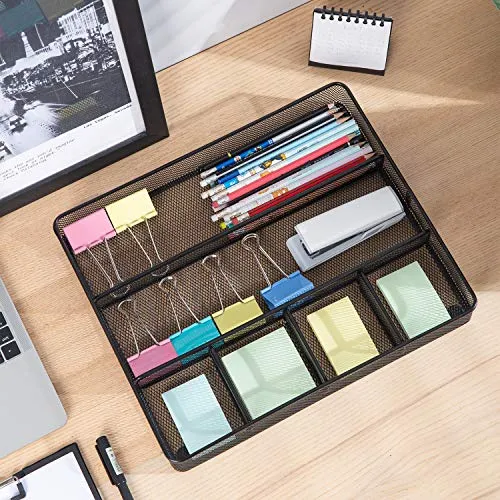 Amazon Basics Mesh Drawer Organizer, Schwarz