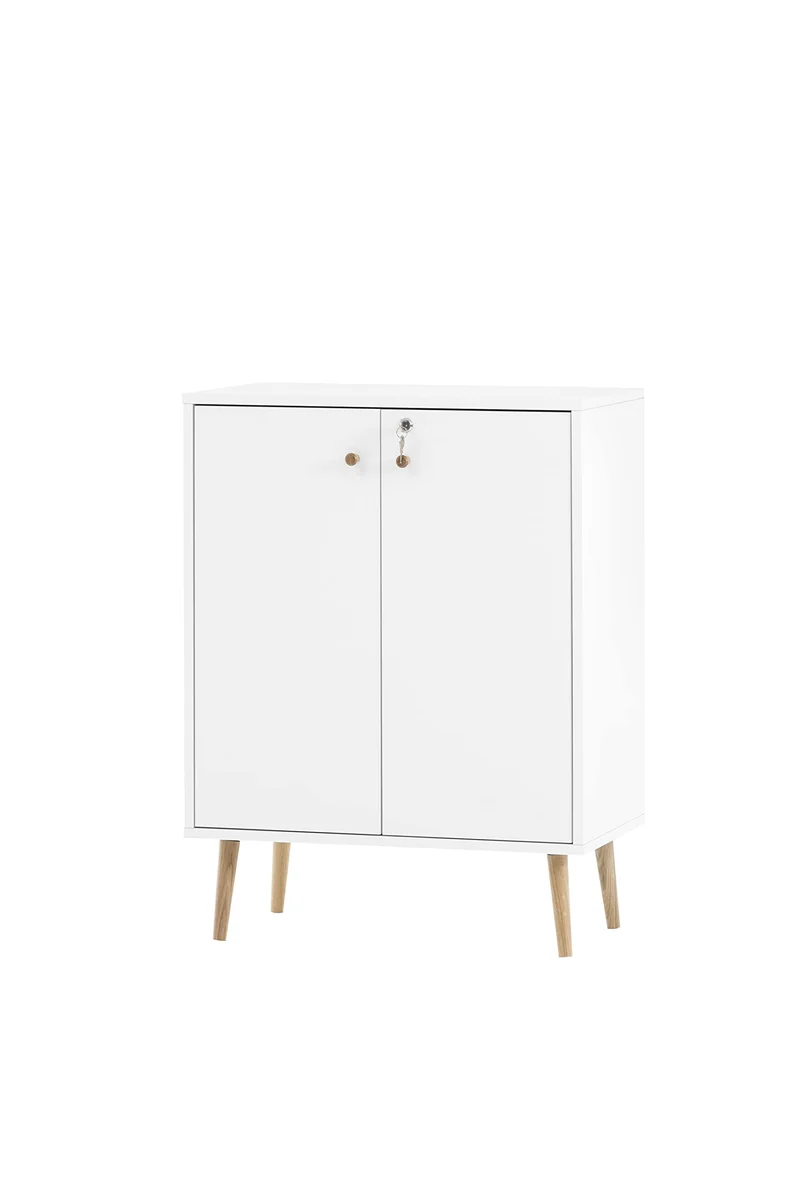 Schildmeyer Jonte Aktenschrank, weiß matt, 65,2 x 39 x 85,5 cm