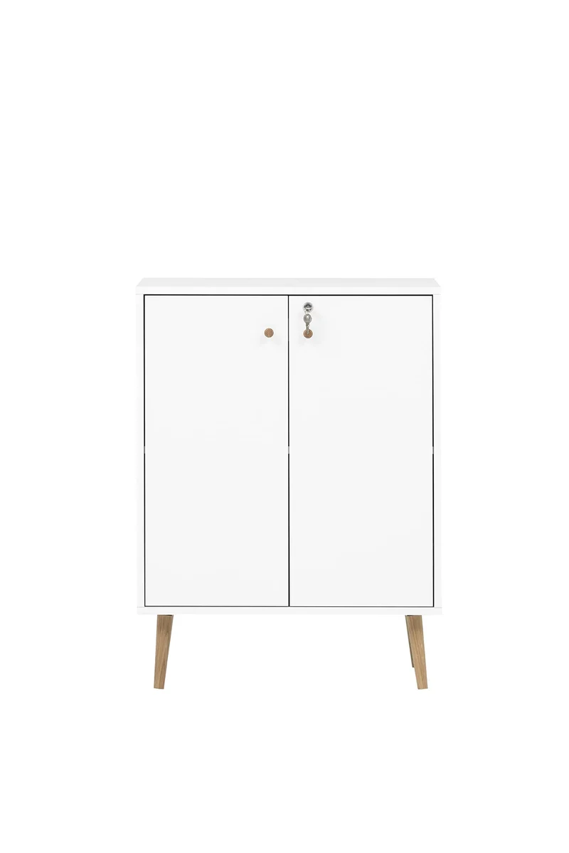 Schildmeyer Jonte Aktenschrank, weiß matt, 65,2 x 39 x 85,5 cm