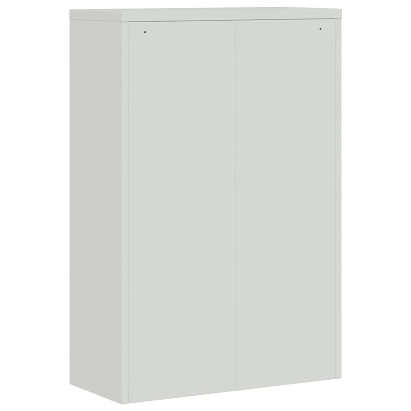 Aktenschrank aus Stahl Grau 90×40×140 cm mit 3 verstellbaren Regalen und Dreipunkt-Verriegelung, Büroschrank abschließbar für Archivierung von Dokumenten und Ordnern im Büro und Homeoffice