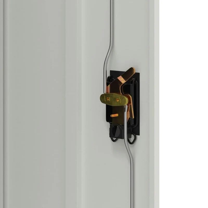 Aktenschrank aus Stahl Grau 90×40×140 cm mit 3 verstellbaren Regalen und Dreipunkt-Verriegelung, Büroschrank abschließbar für Archivierung von Dokumenten und Ordnern im Büro und Homeoffice