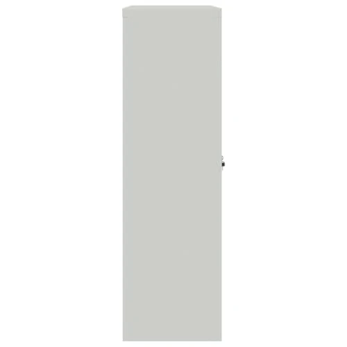 Aktenschrank aus Stahl Grau 90×40×140 cm mit 3 verstellbaren Regalen und Dreipunkt-Verriegelung, Büroschrank abschließbar für Archivierung von Dokumenten und Ordnern im Büro und Homeoffice