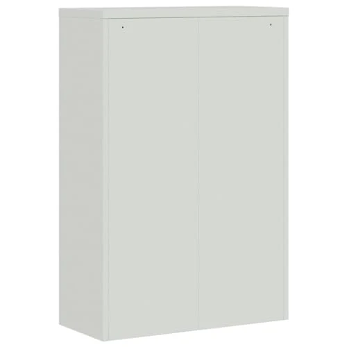Aktenschrank aus Stahl Grau 90×40×140 cm mit 3 verstellbaren Regalen und Dreipunkt-Verriegelung, Büroschrank abschließbar für Archivierung von Dokumenten und Ordnern im Büro und Homeoffice