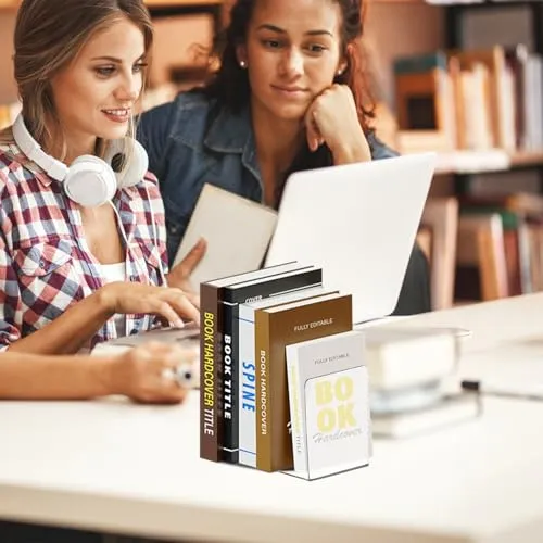 VMUTGA 6PCS Klarer Buchstützen, Buchständer aus Acryl, Buchstütze für Büro Schule Bibliothek, Schlafzimmer Transparente Dekoration