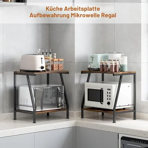 TQVAI Druckerständer Holz Klein Druckerschrank Schreibtisch Aufbewahrungsregal Druckerregal Schrank Tischablage für Büro Küche Schule, Schwarz/Antik