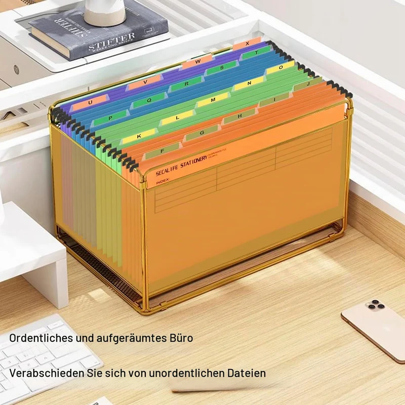 A4 Hängemappen 24 Stück für Aktenschränke,Polypropylen für Hängemappe mit Tabs und Karteneinsätzen und löschbarem Stift für Büro, Schule, Schreibtisch,Hängemappe,Sortiermappe
