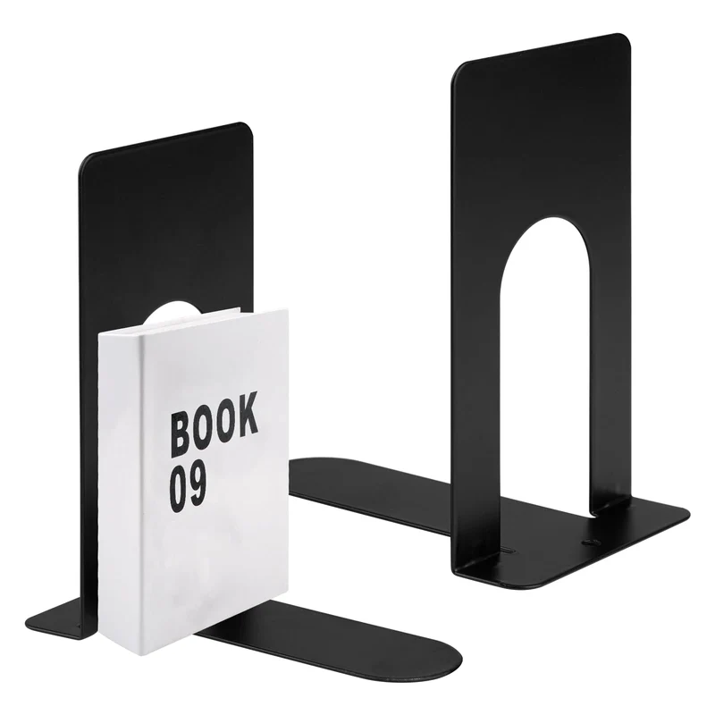 2Pcs Buchstütze Metall, 80x70 x130mm Buchstützen, Bücherhalter für Bücher