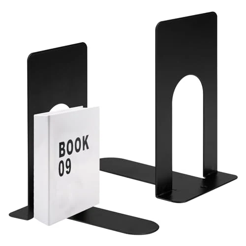 2Pcs Buchstütze Metall, 80x70 x130mm Buchstützen, Bücherhalter für Bücher