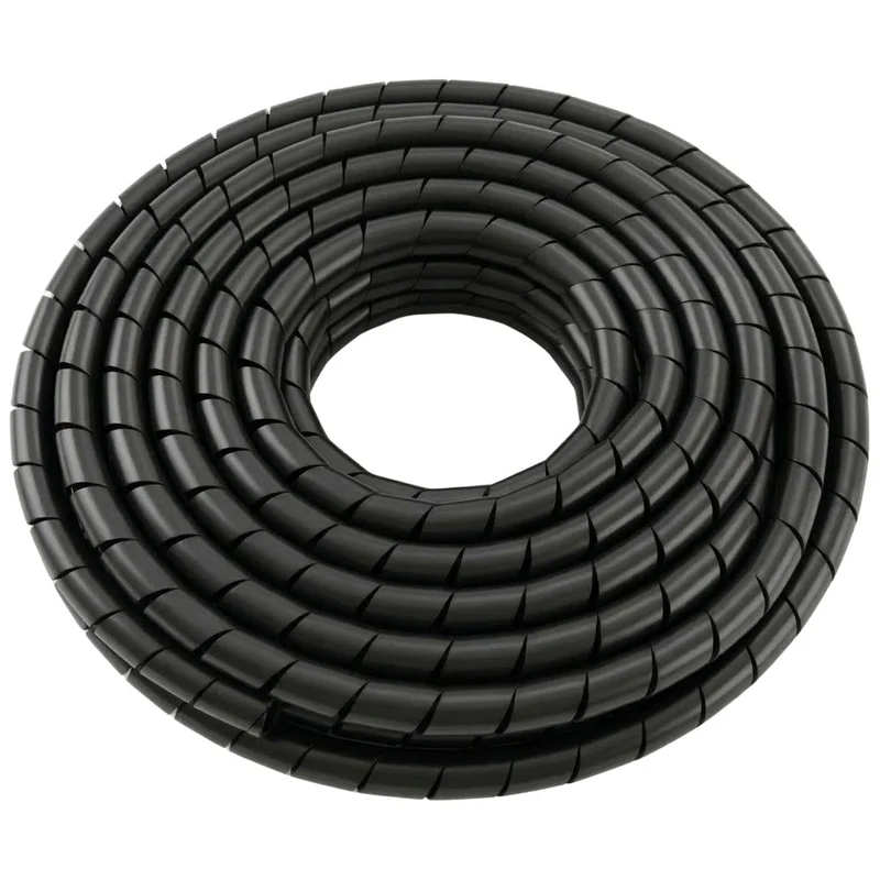 Lumonic Spiralkabelschlauch schwarz 10m I 24mm Spiralband für Kabel mit 20-130mm Durchmesser I Flexibler Kabelschlauch-Schutz für Private & industrielle Zwecke