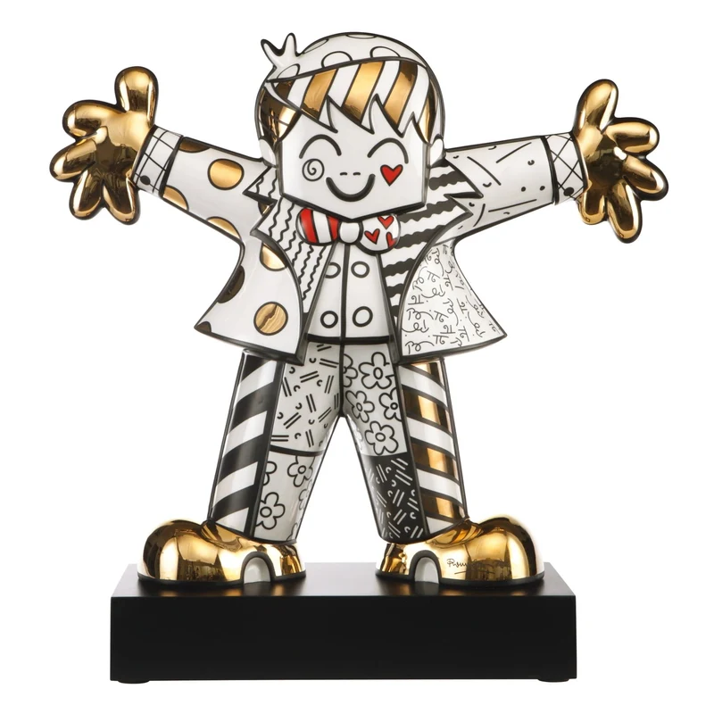Goebel Pop Art Romero Britto 'Golden Hug Too - Figur'
