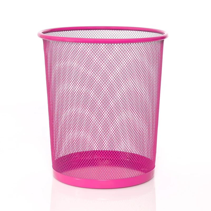 Papierkorb Mülleimer Papiereimer Draht 26 cm klein 10 L | Pink