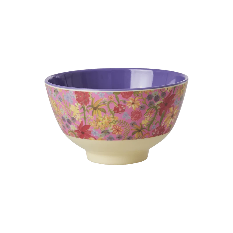 rice, Melamine Bowl with Swedish Flower Print, Small, 300ml