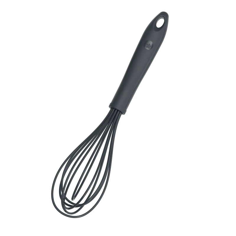 Schneebesen 28cm, KochBlume, Silikon, Edelstahl, Kunststoff, anthrazit