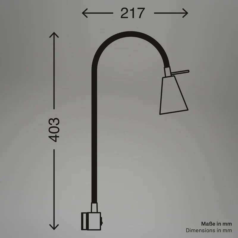 BRILONER - LED Leselampe mit Schalter am Gehäuse, schwenkbar, GU10 4,7W, 400lm, warmweißes Licht, Wandleuchte Innen, Wandlampe, Bettlampe, Lampe Bett, Leselicht, Nachttischlampe, 40,3 cm, Weiß