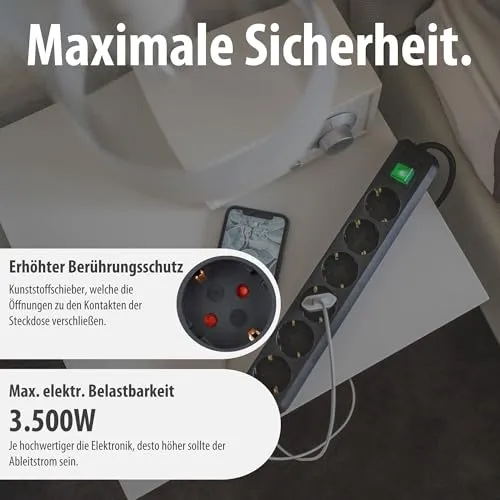 Brennenstuhl Eco-Line, Steckdosenleiste 6-Fach