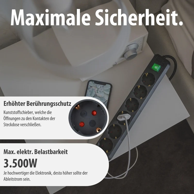 Brennenstuhl Eco-Line, Steckdosenleiste 6-Fach