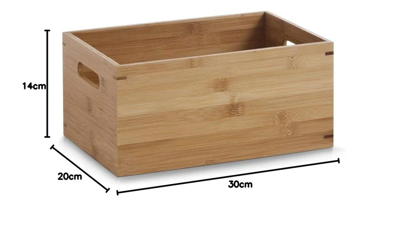 Zeller 13340 Aufbewahrungskiste, Bamboo, ca. 30 x 20 x 14 cm, Sonstige