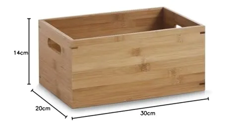 Zeller 13340 Aufbewahrungskiste, Bamboo, ca. 30 x 20 x 14 cm, Sonstige