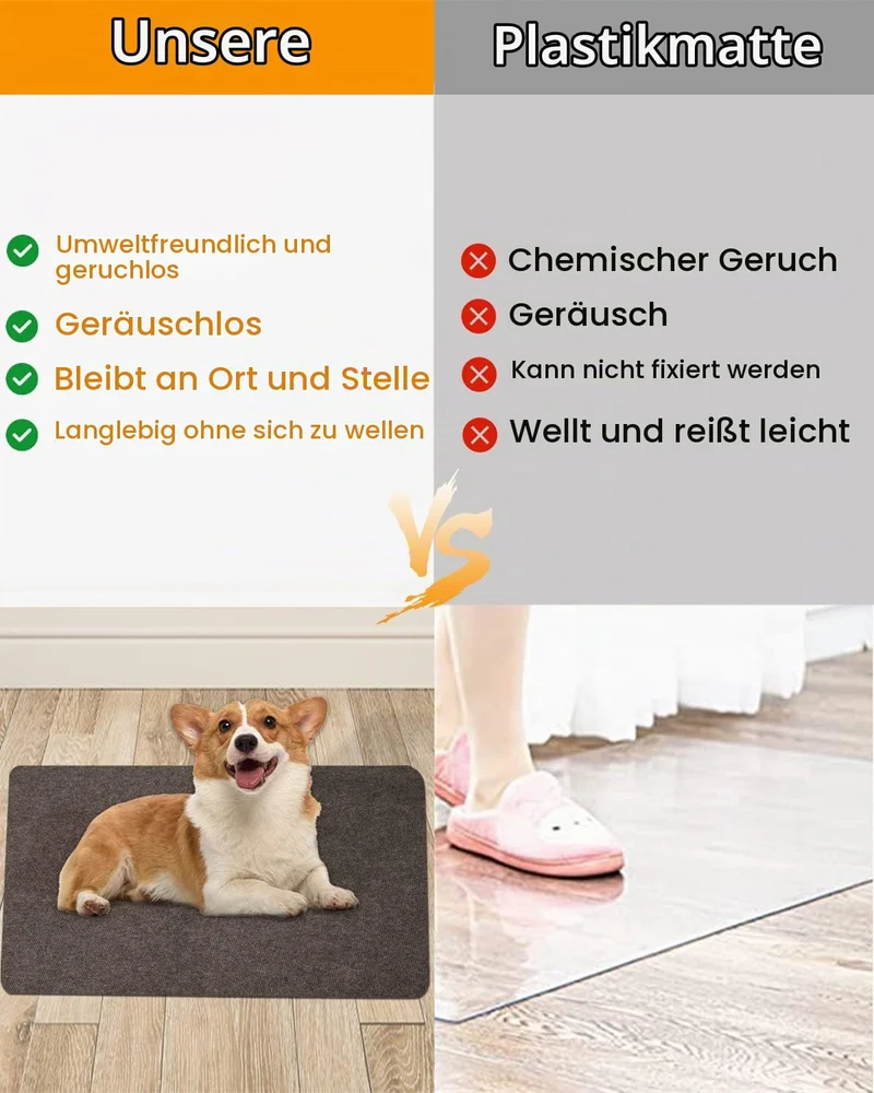 Bürostuhl Unterlage, 90 x 120 cm, Braun, Bodenschutzmatte bürostuhl,
