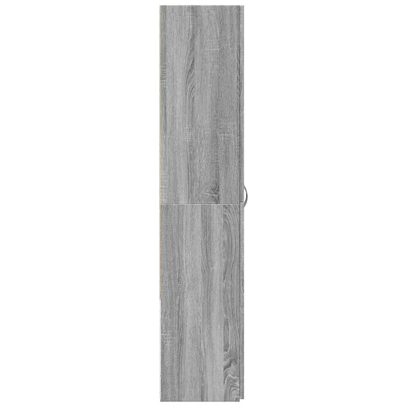 Aktenschrank Grau Sonoma Holzwerkstoff 60x32x153 cm mit 4 Fächern und Tür für Büro Homeoffice Arbeitszimmer Stauraum Ablage Ordnung und Sicherheit