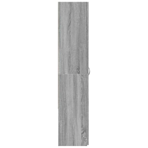 Aktenschrank Grau Sonoma Holzwerkstoff 60x32x153 cm mit 4 Fächern und Tür für Büro Homeoffice Arbeitszimmer Stauraum Ablage Ordnung und Sicherheit