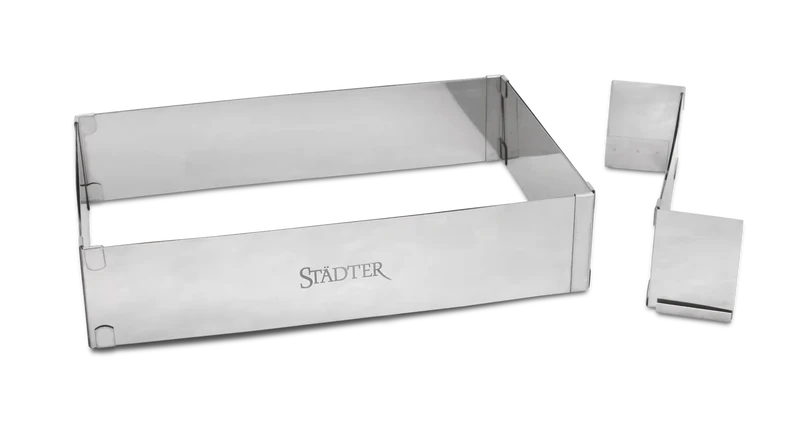 Städter, Backrand rechteck verstellbar mit Trennsteg Edelstahl