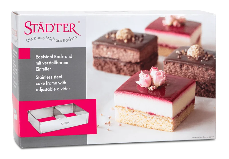 Städter, Backrand rechteck verstellbar mit Trennsteg Edelstahl