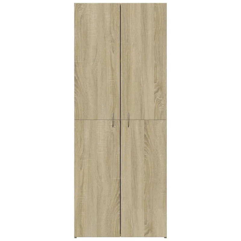 Aktenschrank Sonoma-Eiche Holzwerkstoff 60x32x153 cm Büroschrank mit 4 Fächern, Stauraum für Akten, Ordner und Dokumente, ideal für Büro, Arbeitszimmer, Homeoffice, Archivierung und Ordnung