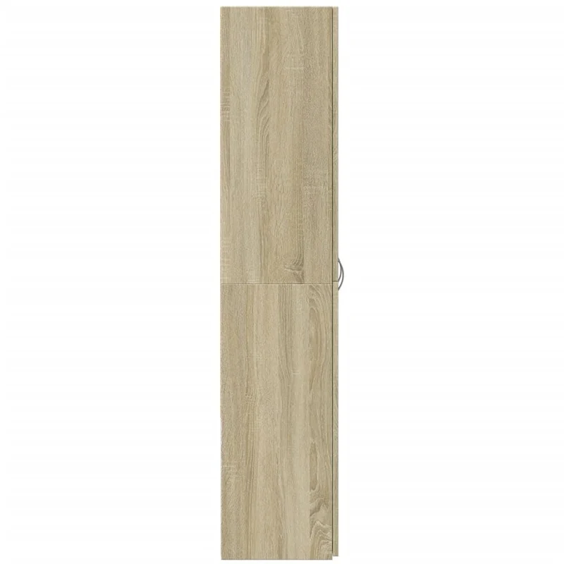 Aktenschrank Sonoma-Eiche Holzwerkstoff 60x32x153 cm Büroschrank mit 4 Fächern, Stauraum für Akten, Ordner und Dokumente, ideal für Büro, Arbeitszimmer, Homeoffice, Archivierung und Ordnung