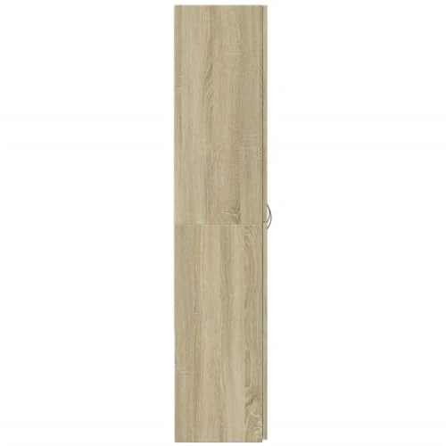 Aktenschrank Sonoma-Eiche Holzwerkstoff 60x32x153 cm Büroschrank mit 4 Fächern, Stauraum für Akten, Ordner und Dokumente, ideal für Büro, Arbeitszimmer, Homeoffice, Archivierung und Ordnung