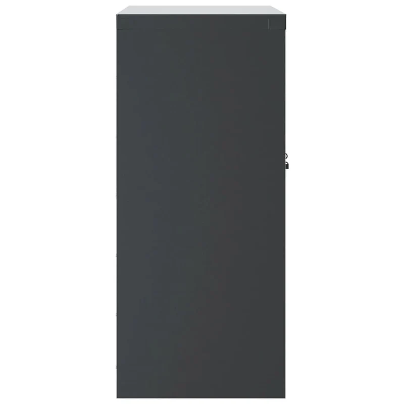 Aktenschrank Anthrazit aus pulverbeschichtetem Stahl 79x40x90 cm abschließbar Büroschrank mit Regal für Dokumentenschrank und Ordnerschrank Büro Arbeitszimmer Homeoffice