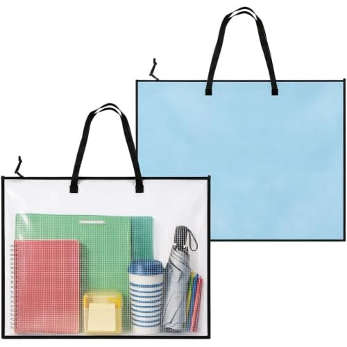 2 Stück Zeichenmappe A2, Sammelmappe mit wasserfester Aufbewahrung, DIN A2 Mappe Mit Reißverschluss, Ideal Zum Organisieren Von Zeichnungen Dokumenten Kunstwerken