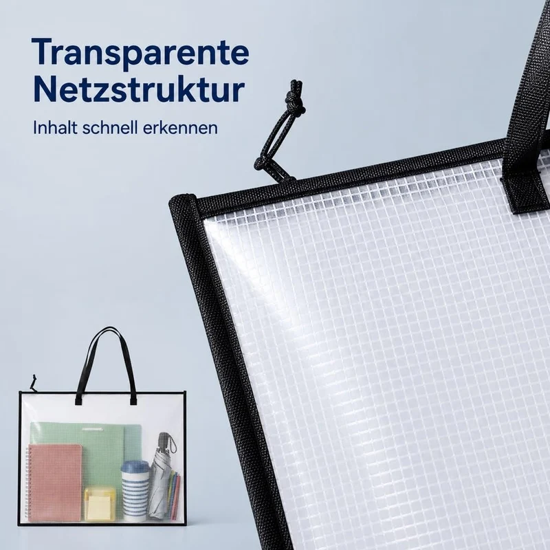 2 Stück Zeichenmappe A2, Sammelmappe mit wasserfester Aufbewahrung, DIN A2 Mappe Mit Reißverschluss, Ideal Zum Organisieren Von Zeichnungen Dokumenten Kunstwerken