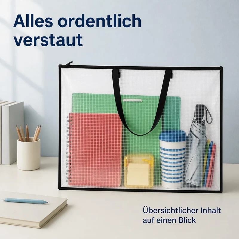 2 Stück Zeichenmappe A2, Sammelmappe mit wasserfester Aufbewahrung, DIN A2 Mappe Mit Reißverschluss, Ideal Zum Organisieren Von Zeichnungen Dokumenten Kunstwerken